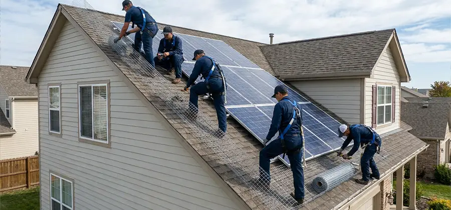 Pigeon Wire for Solar Panels in Fort Myers
